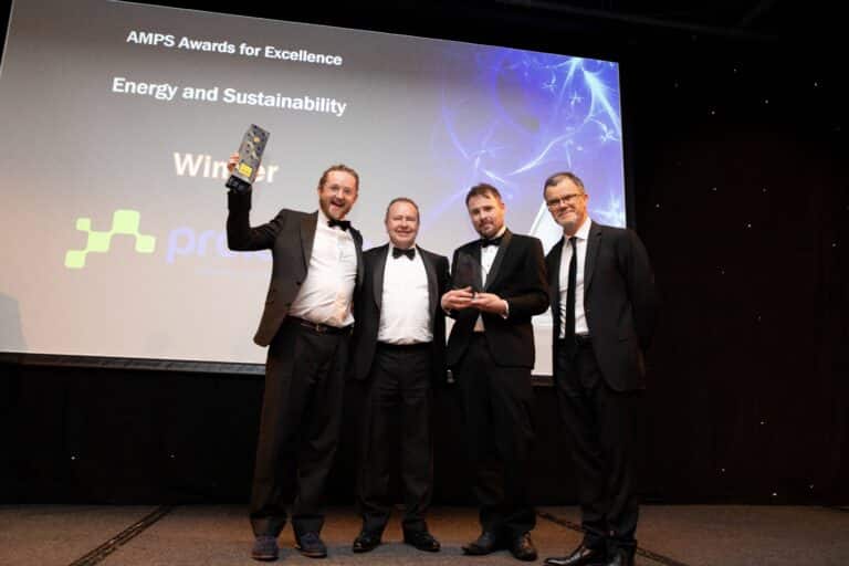 Prolectric team at amps award ceremony 2023
