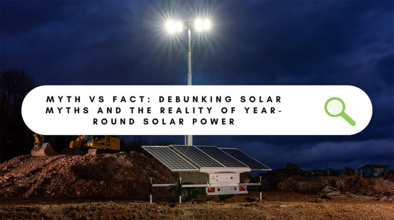 Myth Vs Fact Debunking Solar Myths And The Reality Of Year Round Solar Power in search bar in front of Prolight on construction site