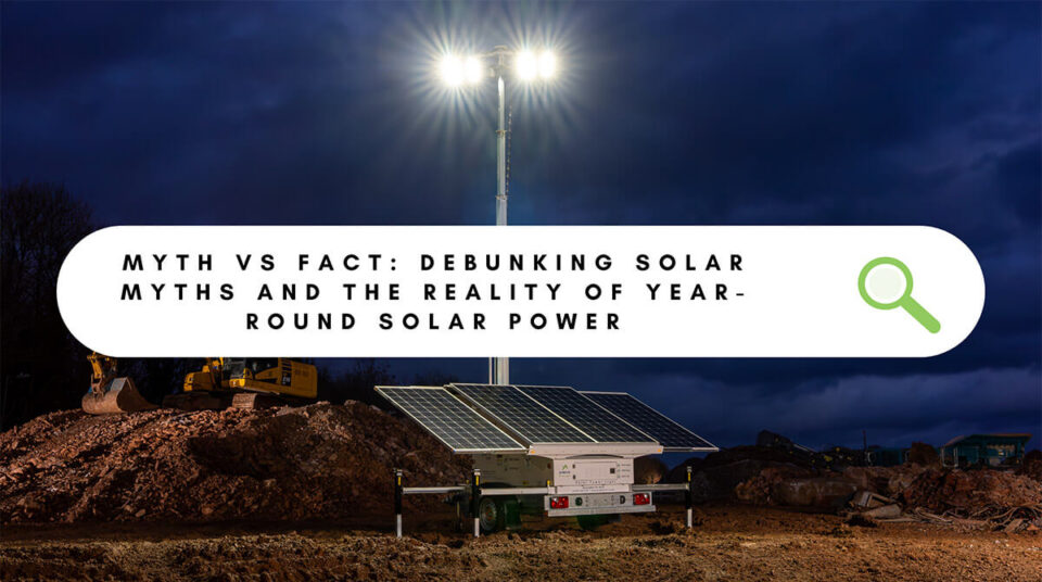Myth Vs Fact Debunking Solar Myths And The Reality Of Year Round Solar Power in search bar in front of Prolight on construction site