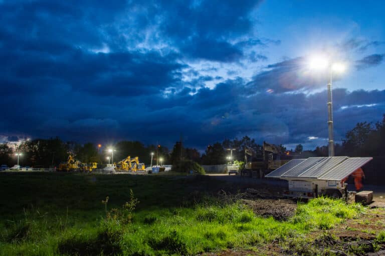ProLights on construction site at night