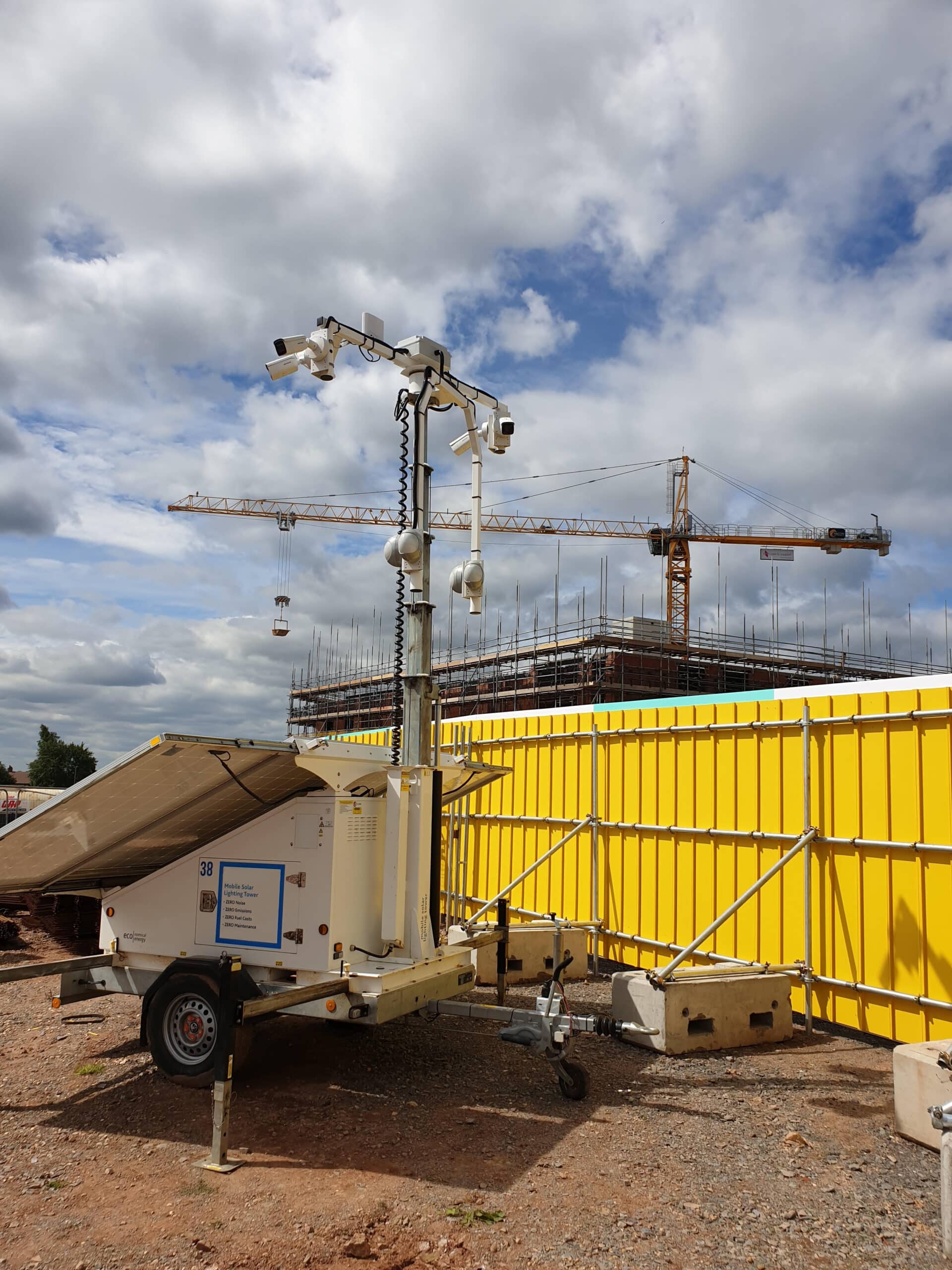 Prolectric Virtual Guard Cctv Security deployed at residential construction site