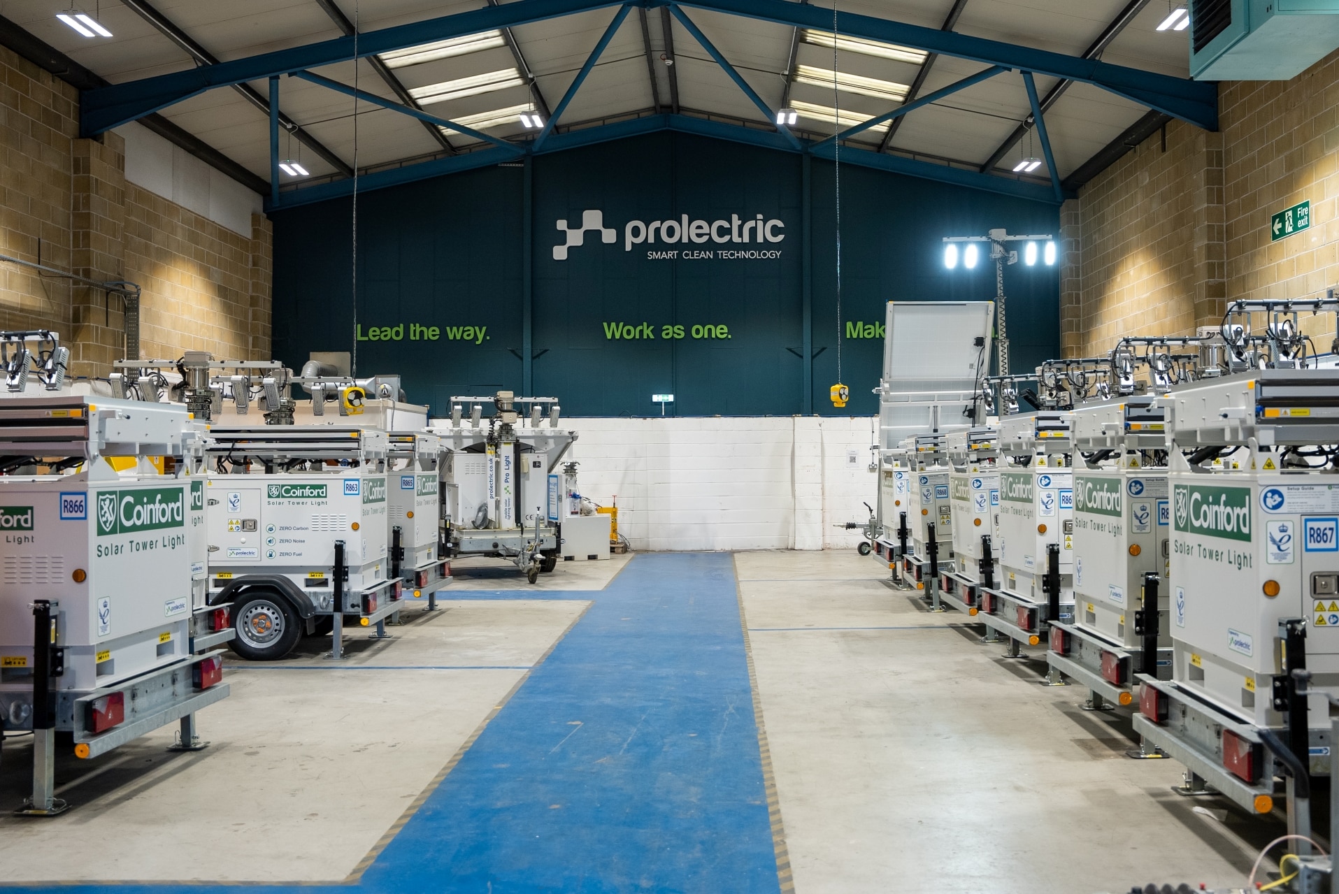 Coinford ProRXM Solar Tower Light Fleet from Prolectric