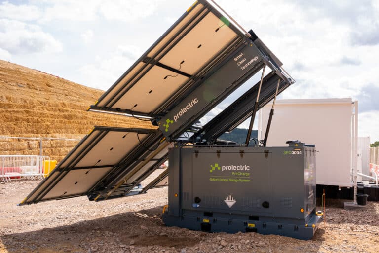 Prolectric ProCharge Solar Battery Energy Storage System - Off-grid solar and hybrid power replacing diesel generators on construction sites
