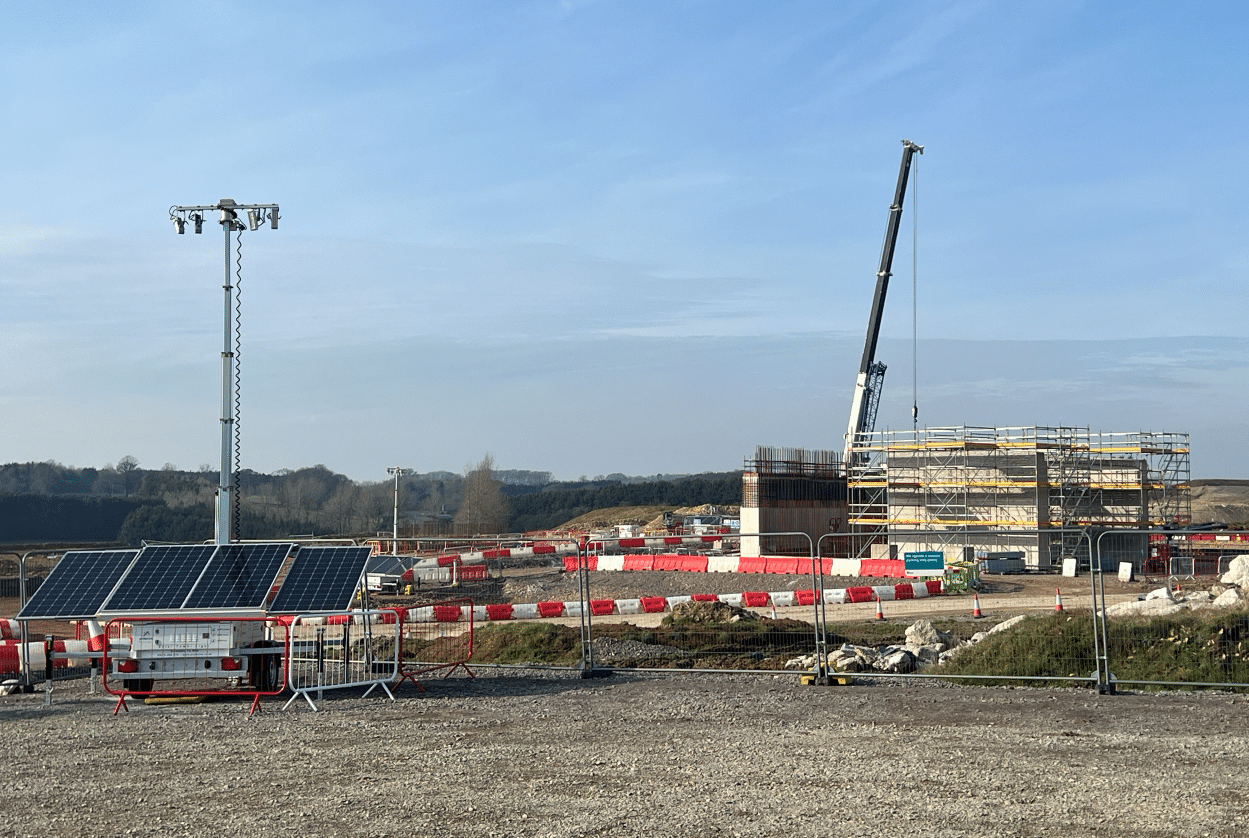 Kier Site with Prolectric ProLight Solar Tower Light lighting infrastructure site