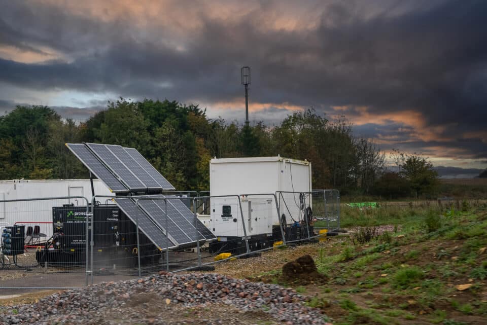 Prolectric ProPower Solar Hybrid Generator on the A417 Missing Link Project managed by Kier