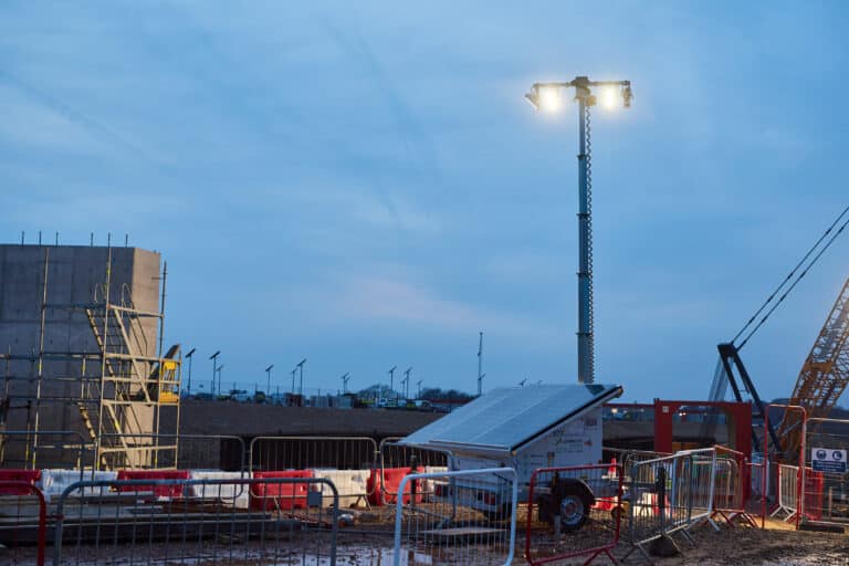 A417 Missing Link project with solar lighting and hybrid power supporting sustainable construction